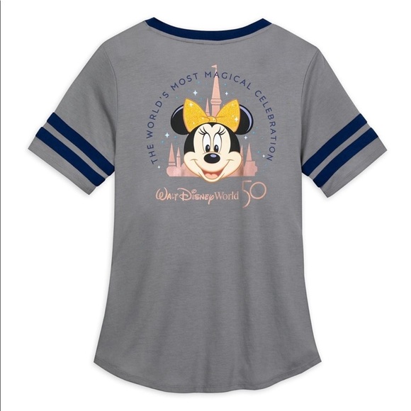 Minnie Mouse Soccer T-Shirt Walt Disney World 50th Anniversary - Picture 2 of 6